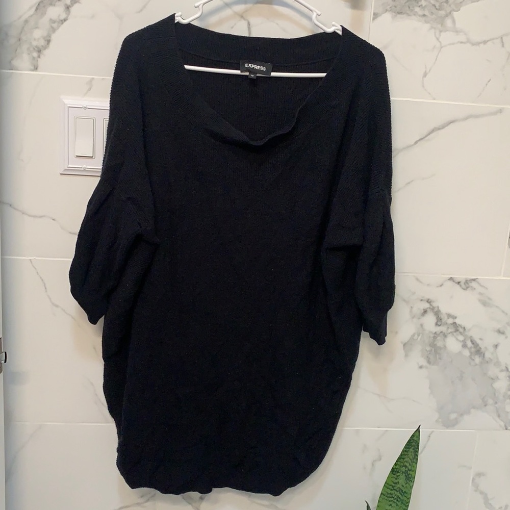 SOLD 🤍 Express off the shoulder sweater top/dress with slits